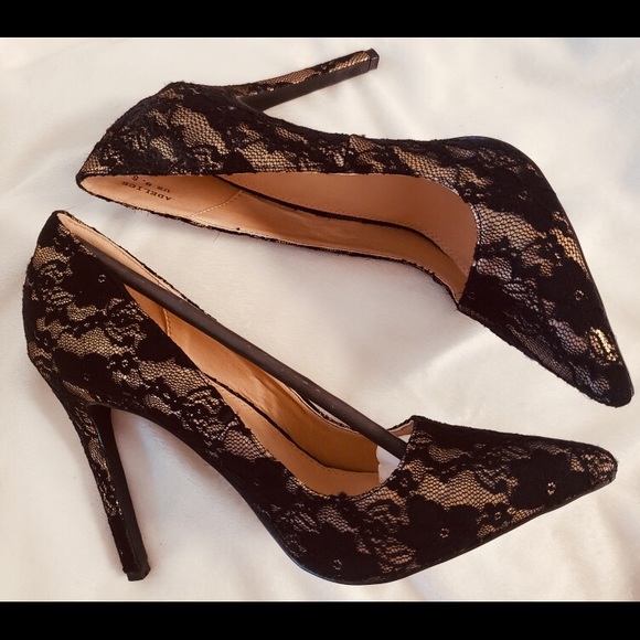 Madison Shoes - MADISON BLACK LACE High Heel Pumps
